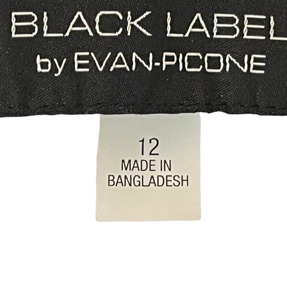 Evan Picone Black Label Womens Blue Cobalt Colorblock Sheath Career Dress sz 12 - Picture 16 of 16